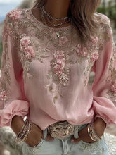 T-shirt Décontracté Femme Rose Imprimé Floral